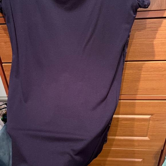 Navy sequined WHBM blouse - Picture 4 of 5